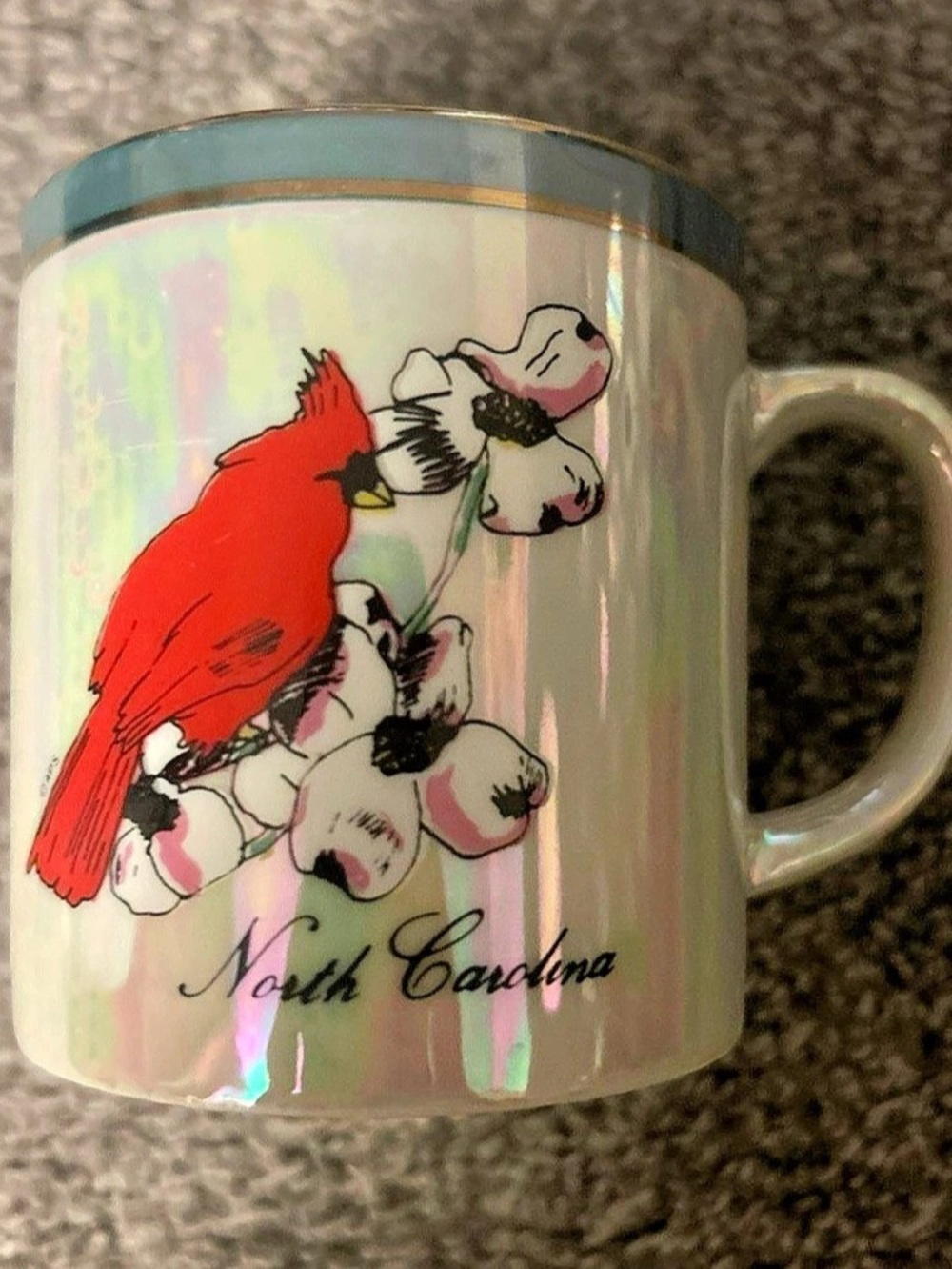 North Carolina Cardinal Floral Mug